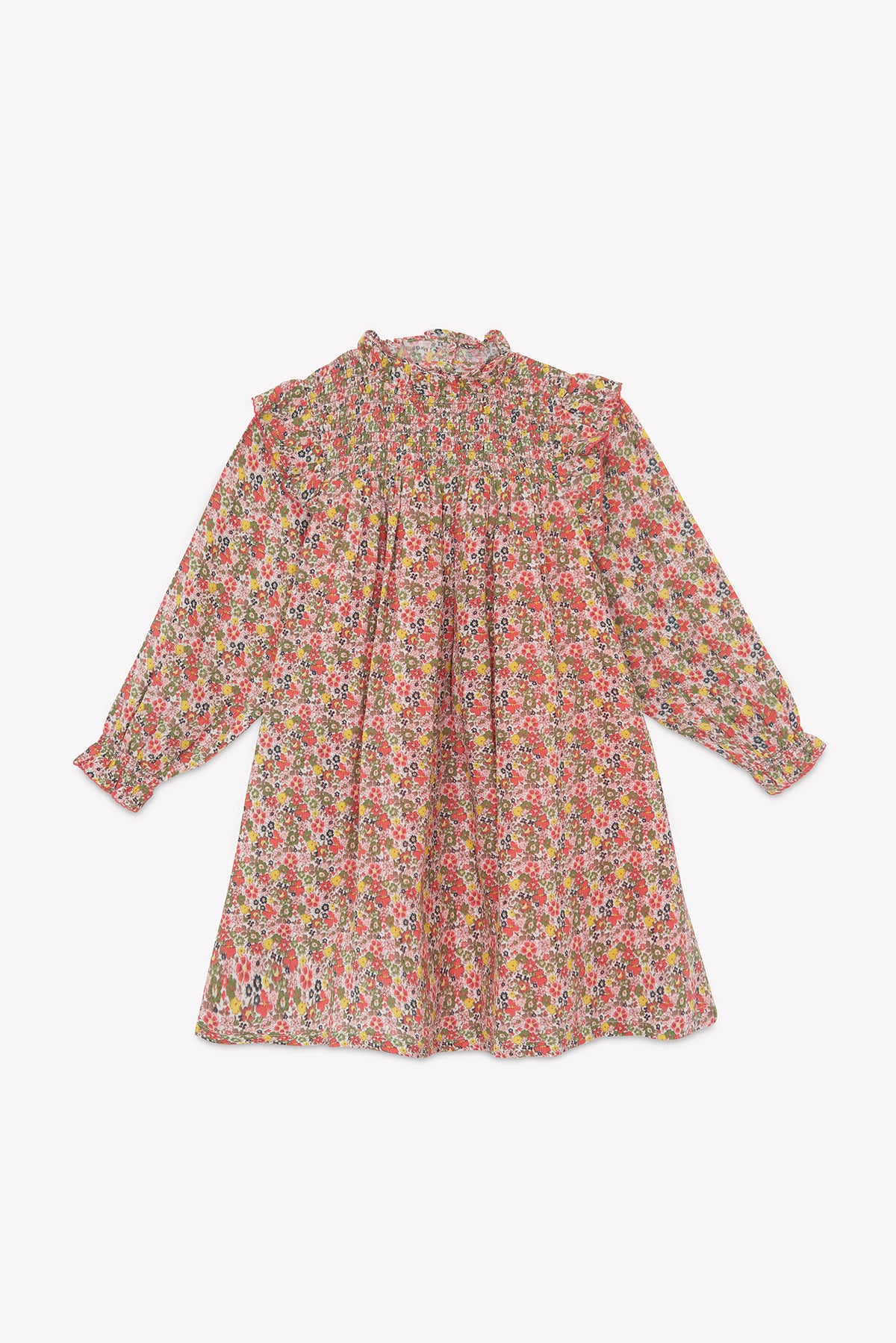 BONTON FLORAL SMOCKED DRESS