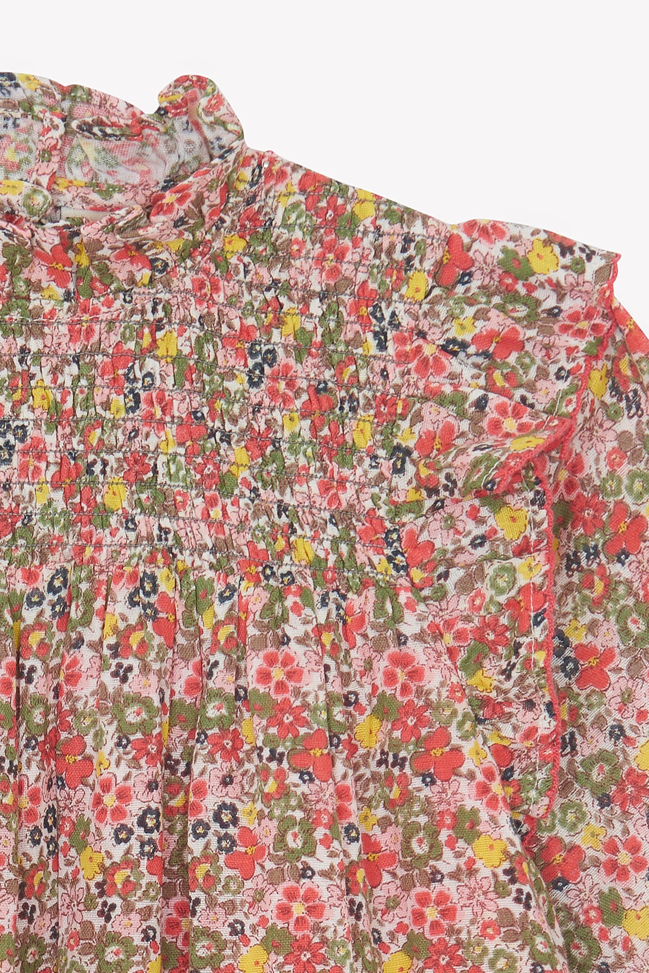 BONTON FLORAL SMOCKED DRESS