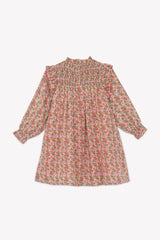 BONTON FLORAL SMOCKED DRESS