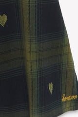 BONTON HEART PLAID DRESS