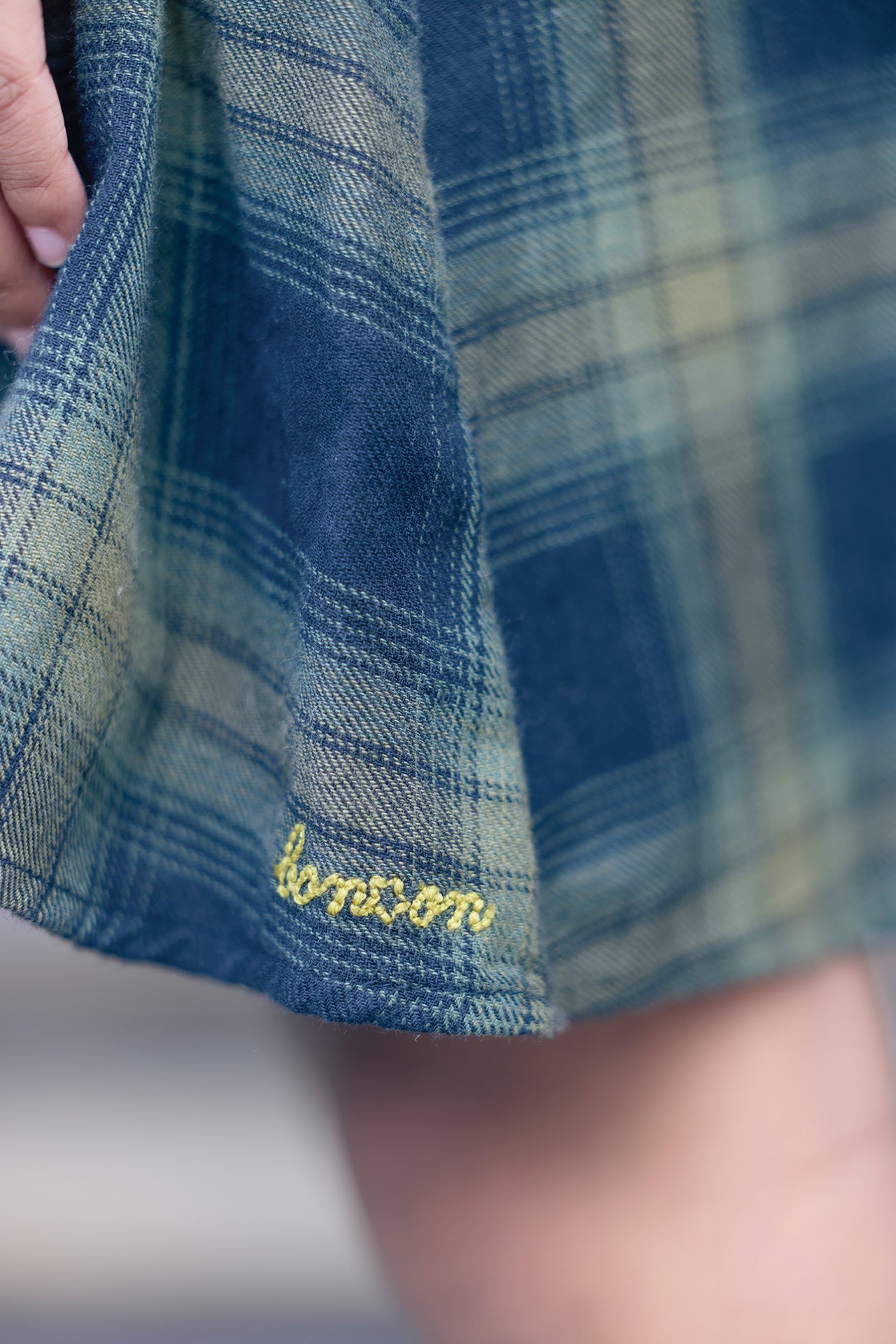 BONTON HEART PLAID DRESS