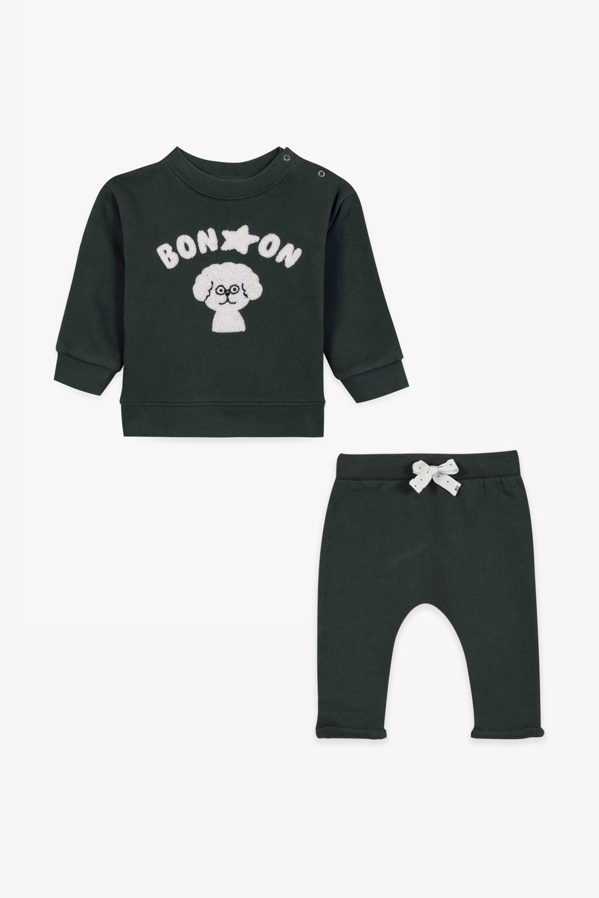 BONTON 2PC LOGO POODLE SWEAT SET