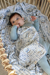 LITTLE THREADS ROCKING HORSE MUSLIN BLANKET
