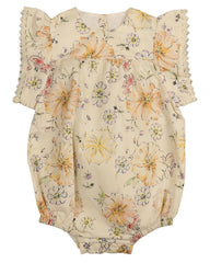 BELATI FLORAL RUFFLE ROMPER