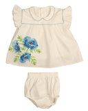 BELATI 2PC BABY SHIRT AND BLOOMER SPECIAL STITCH TRIMS AND POPPY PRINT