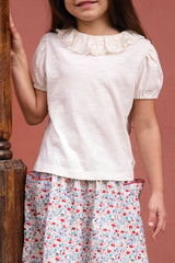 BONTON NIRIS LACE COLLAR TOP