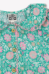 BONTON 2PC ARIA FLOWER PRINT TOP WITH BOMBE BLOOMER SET