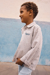 BONTON NATHAN LOGO STRIPED SHIRT