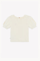 BONTON NIKO CROCHET COLLAR WITH HEART LOGO TOP