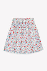 BONTON RUCHE FLOWER PRINT WITH TRIMMED POCKETS SKIRT