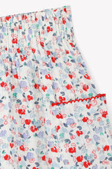 BONTON RUCHE FLOWER PRINT WITH TRIMMED POCKETS SKIRT