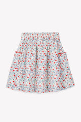 BONTON RUCHE FLOWER PRINT WITH TRIMMED POCKETS SKIRT