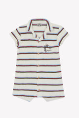 BONTON LILO PALM TREE GRAPHIC STRIPE ROMPER