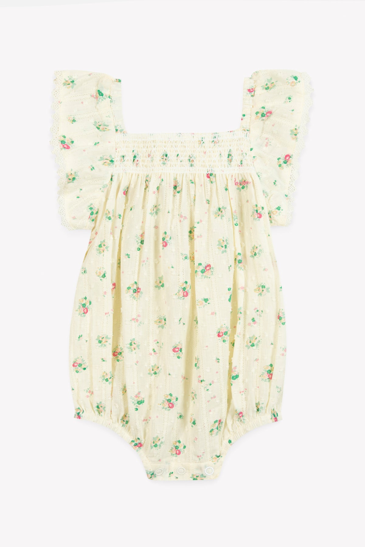 BONTON LALIX FLOWER PRINT ROMPER