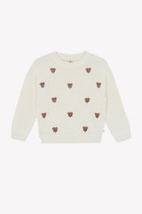 BONTON LOVELY BEADED HEART DETAIL SWEATER