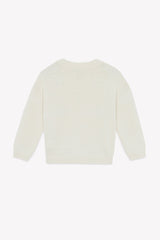 BONTON LOVELY BEADED HEART DETAIL SWEATER