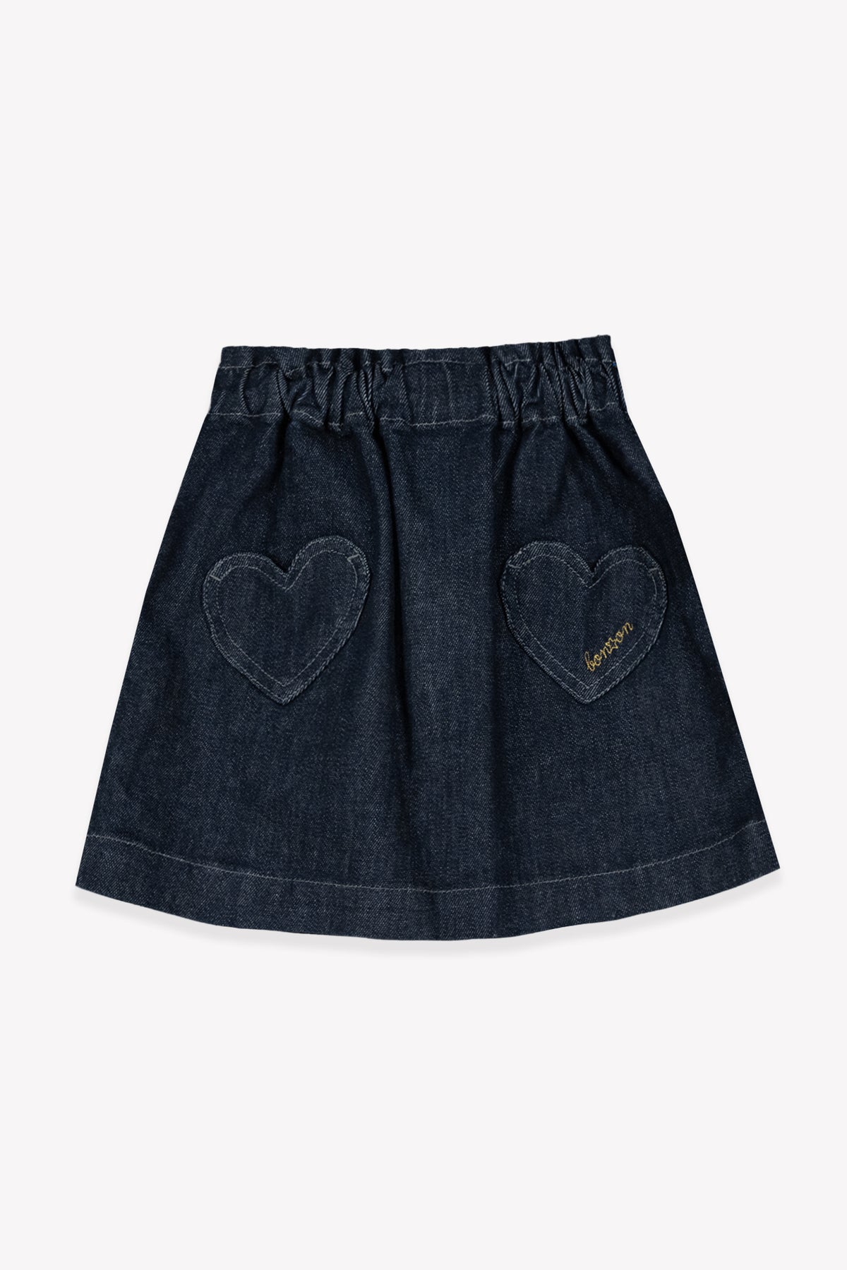 BONTON DOUCHKA HEART POCKET DENIM SKIRT
