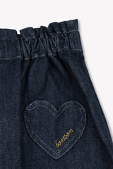 BONTON DOUCHKA HEART POCKET DENIM SKIRT