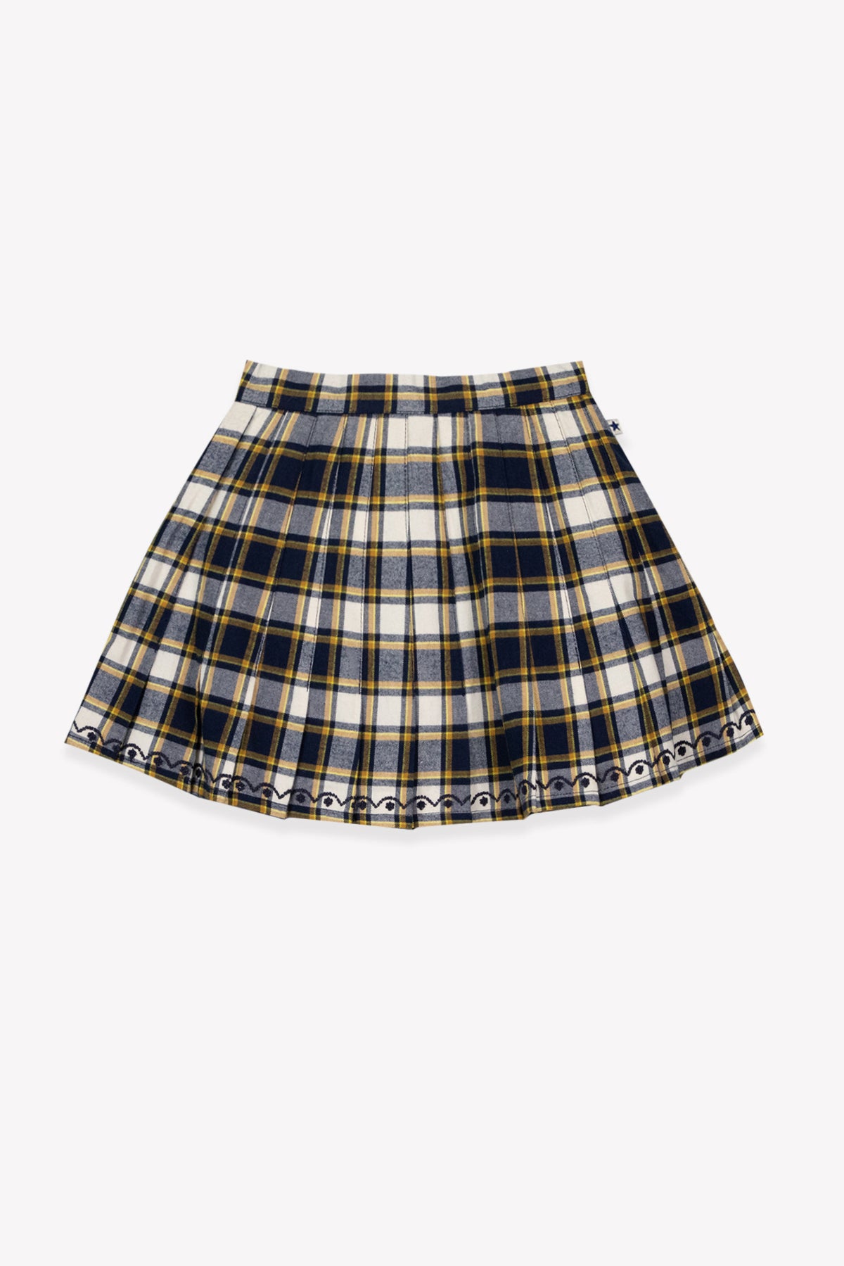 BONTON MALI PLAID PLEATED SKIRT