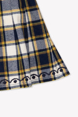 BONTON MALI PLAID PLEATED SKIRT