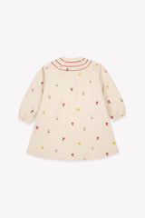 BONTON POUPEE  SMOCKED EMBROIDERED DETAIL DRESS