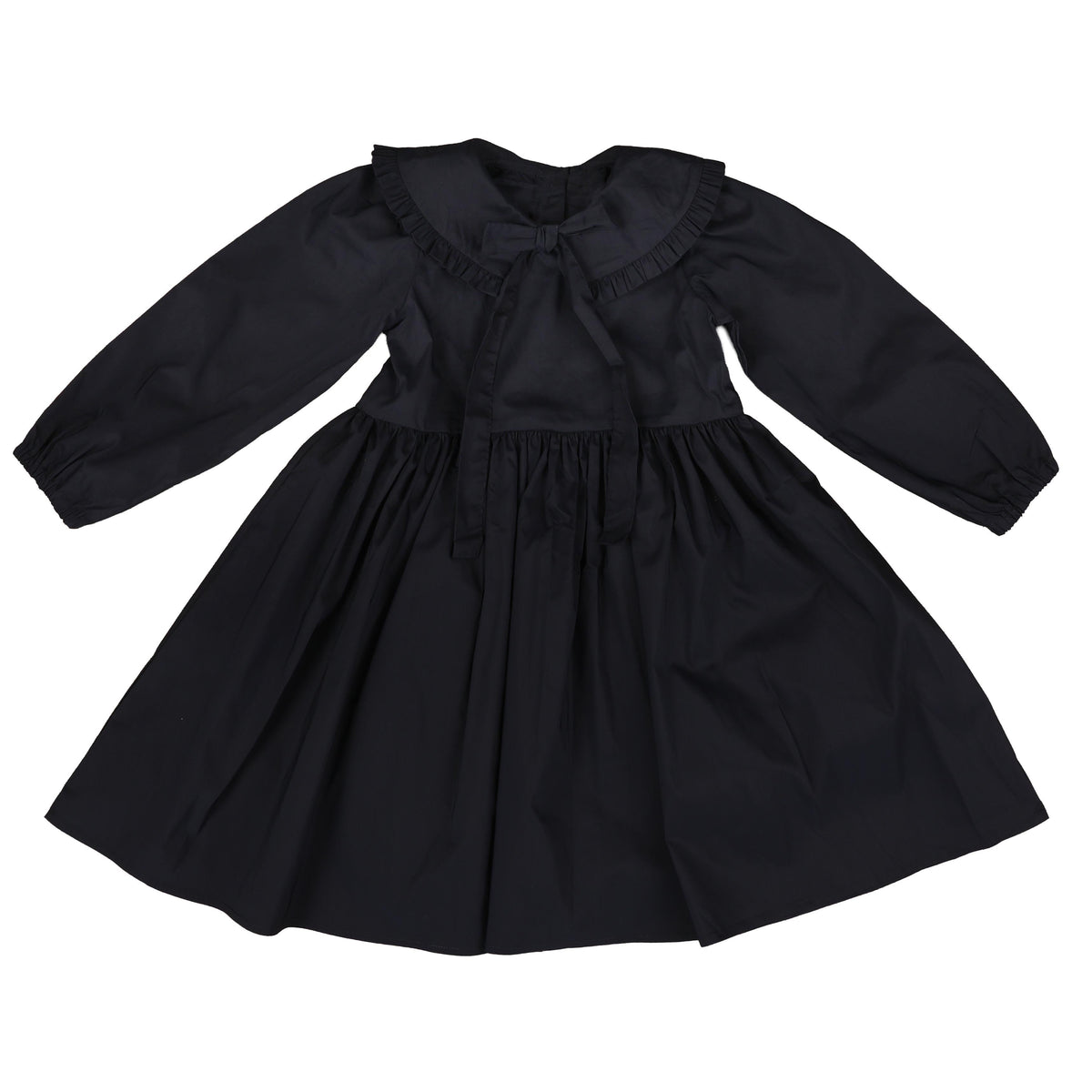 BELATI RUFFLED BOW COLLAR DRESS