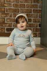 BEE & DEE 2PC VINTAGE PRINT FOOTIE WITH BEANIE SET