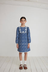 BEBE ORGANIC AMARI DITSY FLORAL BIB COLLAR DRESS