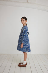 BEBE ORGANIC AMARI DITSY FLORAL BIB COLLAR DRESS