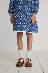 BEBE ORGANIC AMARI DITSY FLORAL BIB COLLAR DRESS