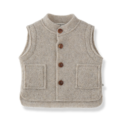 1+ IN THE FAMILY PATCH POCKETS HEATHERED VEST
