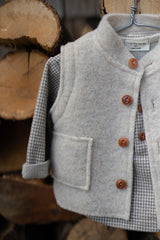1+ IN THE FAMILY PATCH POCKETS HEATHERED VEST