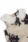 WOLF & RITA BETANIA EYELET COLLAR FLOWER PRINT JUMPER