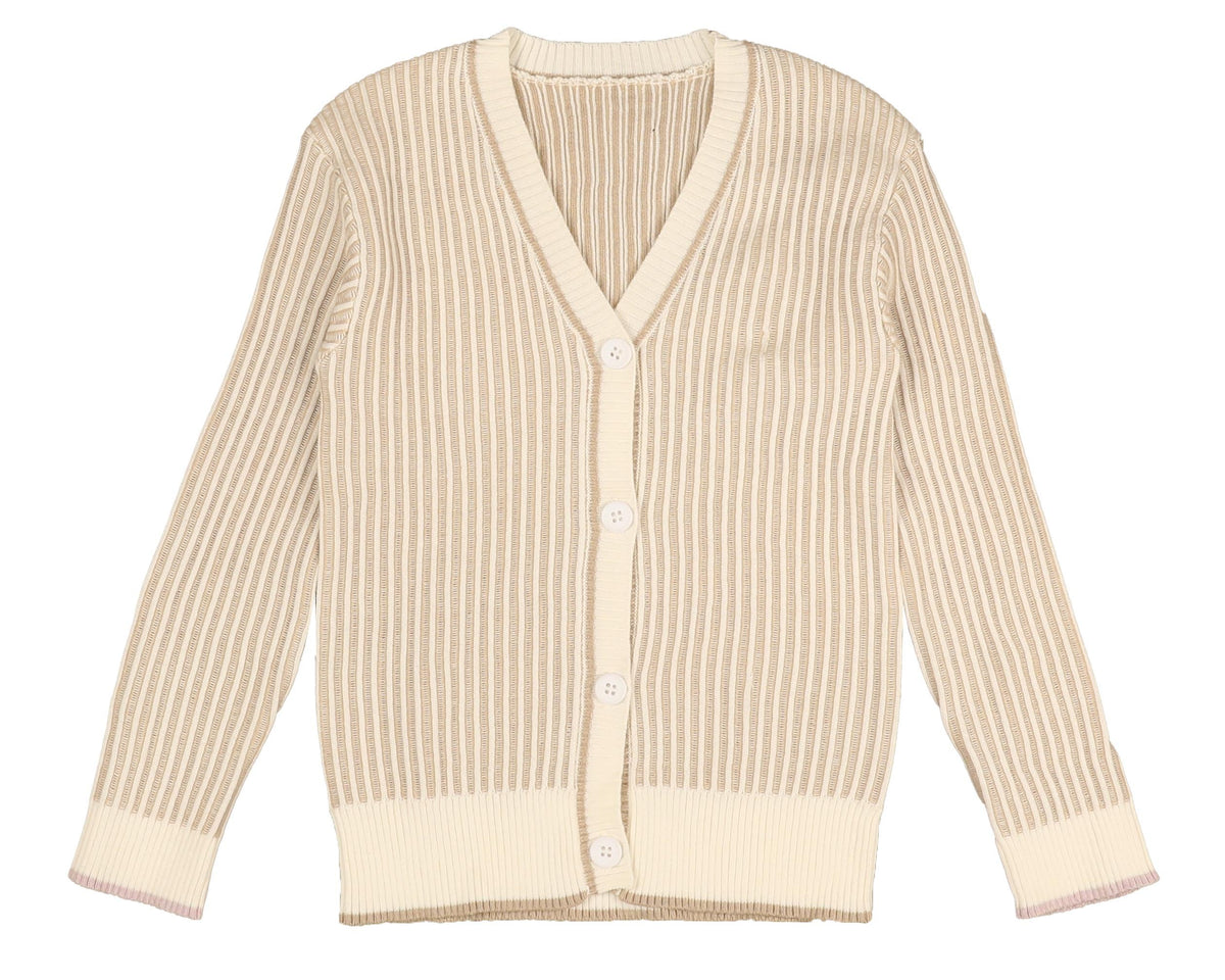 BELATI MARLED LADDER KNIT CARDIGAN