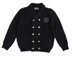 BELATI DOUBLE BREASTED CABLE CARDIGAN WITH SHAWL NECK