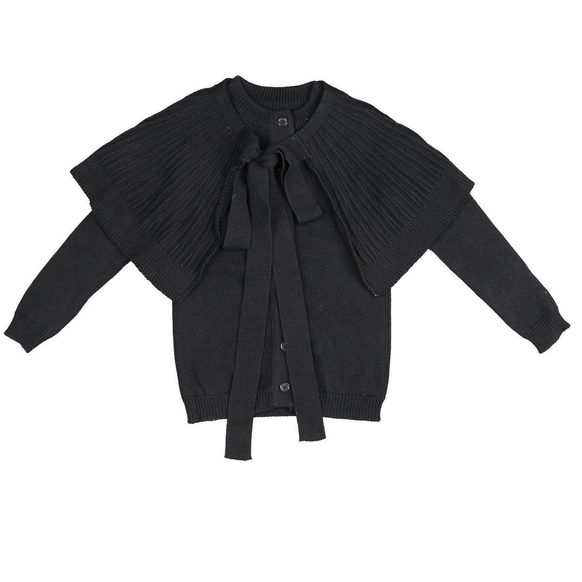 BELATI CAPE KNIT BUTTON DOWN CARDIGAN