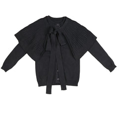 BELATI CAPE KNIT BUTTON DOWN CARDIGAN