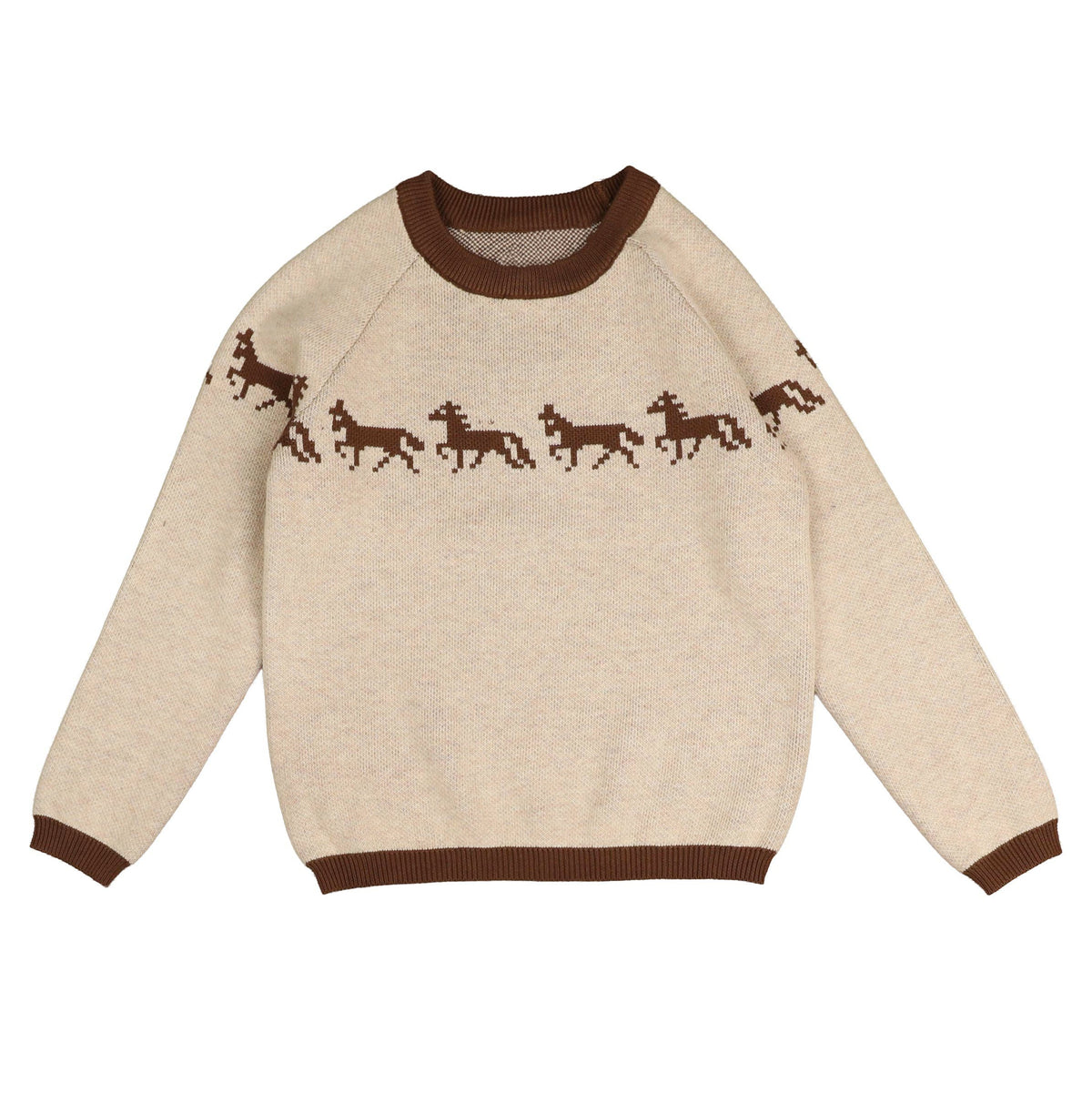 BELATI JACQUARD HORSE KNIT SWEATER