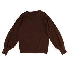 BELATI 2PC MOCK NECK KNIT SWEATER WITH PLAID LAYERED SKIRT