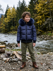 SCOTCH BONNET PUFFER DOWN COAT WITH FUR