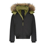 SCOTCH BONNET NATURAL FUR GREEN LINED JACKET