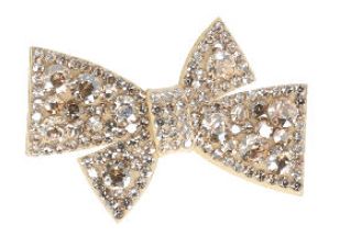 ANGELS FACE RHINESTONE BOW CLIP