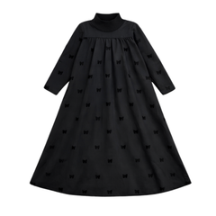 LITTLE LABEL BOW PRINT ROBE
