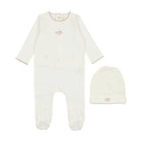 LILETTE 3PC BRANCHES FOOTIE + BEANIE + MUSLIN SWADDLE SET