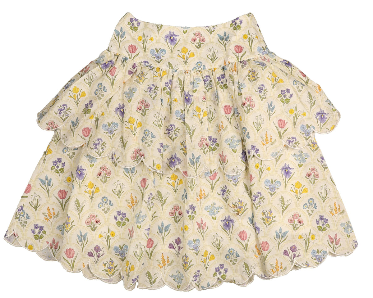 BELATI SCALLOP LAYERED SKIRT
