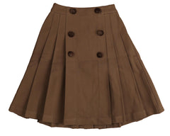 BELATI SCUBA JERSEY PLEATED SKIRT WITH BUTTONS