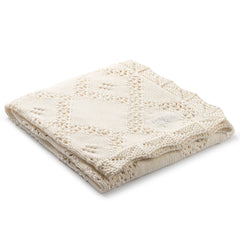 PETITE BELLE DIAMOND CROCHET KNIT BLANKET