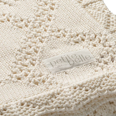 PETITE BELLE DIAMOND CROCHET KNIT BLANKET
