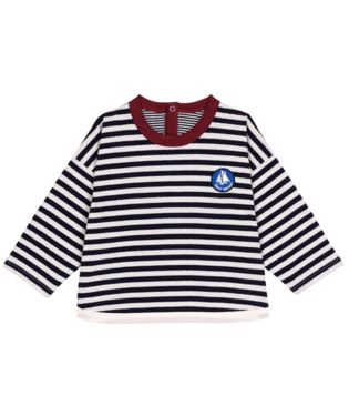 PETIT BATEAU LONG SLEEVE TEE WITH BOAT LOGO