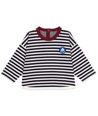 PETIT BATEAU LONG SLEEVE TEE WITH BOAT LOGO
